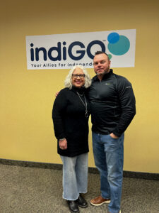 Wispact Foundation’s Eric DeGroot and inidiGO’s Jill Nyberg 